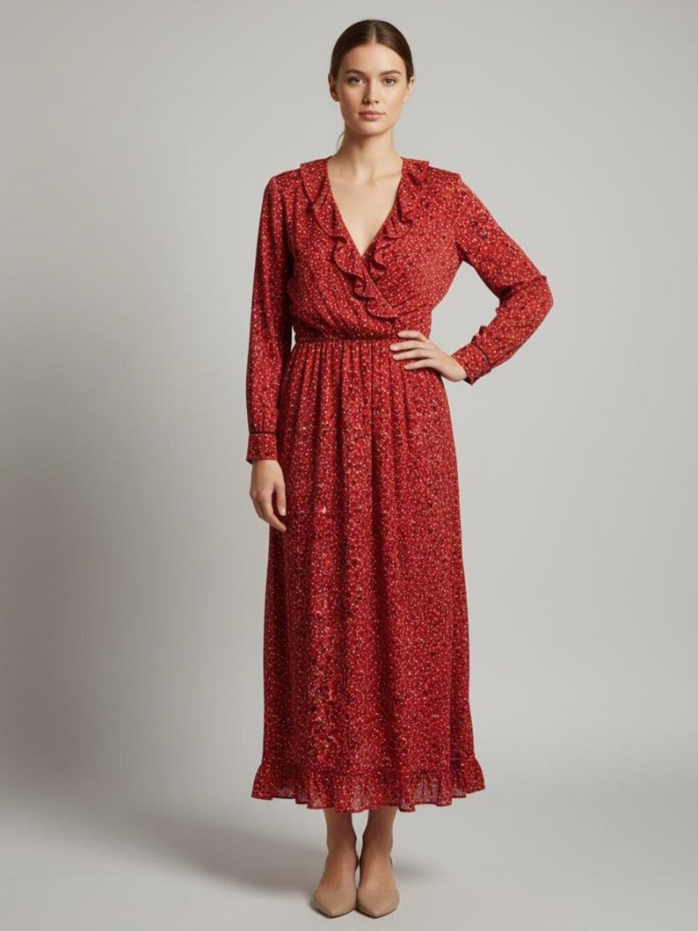 Scotch & Soda - Deep-V Satin Dress - Sz S